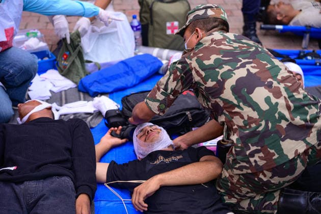 June 28, 2026, Kathmandu, Bagmati, Nepal: KATHMANDU, NEPAL Ã¢â‚¬ 28 JUNE 2026: Personnel from the Nepal Army, Nepal Police, Nepal Traffic Police, Armed Police Force (APF), Kathmandu Metropolitan City, Nepal Scouts, and the Nepal Red Cross Society participate in a joint multi-agency disaster response simulation exercise at Hanuman Dhoka Durbar Square in Kathmandu, Nepal, on June 28, 2026. The exercise included coordinated demonstrations of earthquake and fire emergency response, urban search and rescue, casualty evacuation, firefighting, first aid, and other disaster management operations aimed at strengthening inter-agency preparedness and public awareness. Kathmandu Nepal - ZUMAs330 20260628_zsp_s330_009 Copyright: xSafalxPrakashxShresthax