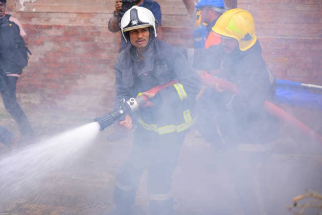 June 28, 2026, Kathmandu, Bagmati, Nepal: KATHMANDU, NEPAL Ã¢â‚¬ 28 JUNE 2026: Personnel from the Nepal Army, Nepal Police, Nepal Traffic Police, Armed Police Force (APF), Kathmandu Metropolitan City, Nepal Scouts, and the Nepal Red Cross Society participate in a joint multi-agency disaster response simulation exercise at Hanuman Dhoka Durbar Square in Kathmandu, Nepal, on June 28, 2026. The exercise included coordinated demonstrations of earthquake and fire emergency response, urban search and rescue, casualty evacuation, firefighting, first aid, and other disaster management operations aimed at strengthening inter-agency preparedness and public awareness. Kathmandu Nepal  - ZUMAs330 20260628_zsp_s330_016 Copyright: xSafalxPrakashxShresthax