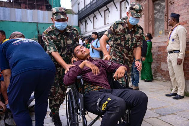 Disaster Response Exercise Conducted At Hanuman Dhoka, Kathmandu Personnel from the Nepal Army, Nepal Police, Nepal Traffic Police, Armed Police Force, Kathmandu Metropolitan City, Nepal Scouts, and the Nepal Red Cross Society participate in a joint multi-agency disaster response simulation exercise at Hanuman Dhoka Durbar Square in Kathmandu, Nepal, on June 28, 2026. The exercise includes coordinated demonstrations of earthquake and fire emergency response, urban search and rescue, casualty evacuation, firefighting, first aid, and other disaster management operations aimed at strengthening inter-agency preparedness and public awareness. Kathmandu Bagmati Nepal  Copyright: xSafalxPrakashxShresthax originalFilename: shrestha-disaster260628_np9CY.jpg