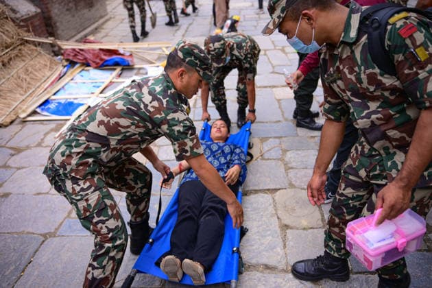 Disaster Response Exercise Conducted At Hanuman Dhoka, Kathmandu Personnel from the Nepal Army, Nepal Police, Nepal Traffic Police, Armed Police Force, Kathmandu Metropolitan City, Nepal Scouts, and the Nepal Red Cross Society participate in a joint multi-agency disaster response simulation exercise at Hanuman Dhoka Durbar Square in Kathmandu, Nepal, on June 28, 2026. The exercise includes coordinated demonstrations of earthquake and fire emergency response, urban search and rescue, casualty evacuation, firefighting, first aid, and other disaster management operations aimed at strengthening inter-agency preparedness and public awareness. Kathmandu Bagmati Nepal  Copyright: xSafalxPrakashxShresthax originalFilename: shrestha-disaster260628_npQvj.jpg