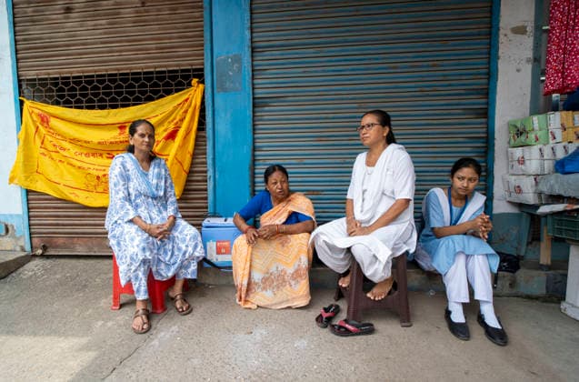 June 28, 2026: Frontline health workers and community volunteers wait during a immunization campaign, in Guwahati, India on 28 June 2026. - ZUMAt232 20260628_zip_t232_008 Copyright: xDavidxTalukdarx