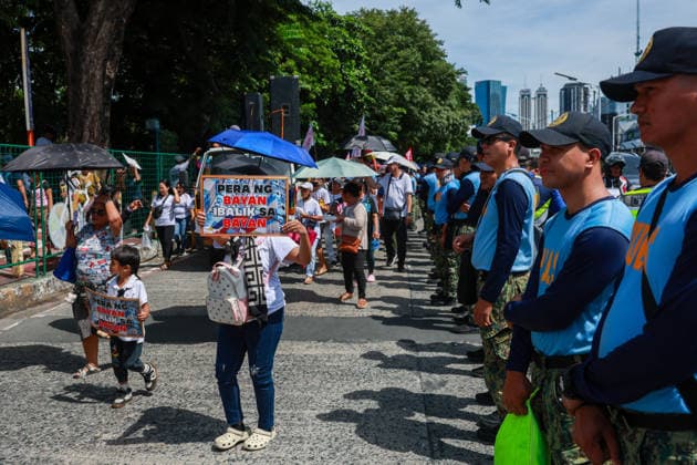 Anti-corruption rally in Philippines demands VP Sara Duterte s impeachment METRO MANILA, PHILIPPINES - JUNE 28: People take part in an anti-corruption rally a few days before the impeachment trial of Vice President Sara Duterte in Quezon City, Metro Manila, Philippines, on June 28, 2026. The rally is organized by interfaith groups, including Catholic and Muslim leaders, to demand better governance, electoral reforms, an end to corruption, and the successful impeachment of Vice President Sara Duterte, whose trial is scheduled to begin at the Senate on July 6. Daniel Ceng Anadolu Meto Manila Philippines. Editorial use only. Please get in touch for any other usage.  Copyright: x2026xAnadoluxDanielxCengx