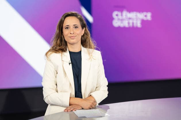 Clemence Guette on Dimanche En Politique - Paris Portrait of National Assembly vice-president Clemence Guette looks on during an interview for Dimanche En Politique on France 3 channel in Paris, France on June 28, 2026. Photo by Raphael Lafargue ABACAPRESS.COM Paris France  Copyright: xLafarguexRaphael ABACAx