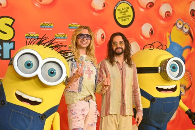 v.li:Bill und Tom KAULITZ, 43.Filmfest Muenchen Deutschlandpremiere MINIONS UND MONSTER am 28.06.2026 im Mathaeser Filmpalast. *** From left: Bill and Tom KAULITZ, 43rd Munich Film Festival, German premiere of *MINIONS AND MONSTERS* on June 28, 2026, at the Mathäeser Filmpalast