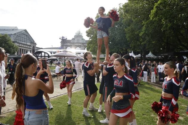 a celebration of the 250th anniversary of the U.S. Declaration of Independence, organized by the U.S. Embassy at the Jubelpark - Parc du Cinquantenaire park in Brussels on Sunday 28 June 2026.  NICOLASxMAETERLINCK 179741105
