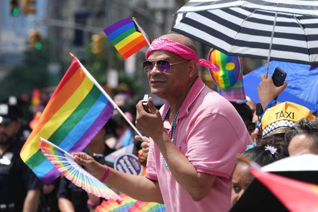 June 28, 2026, New Yok, New York, USA: People cheer at the Annual NYC Pride March on June 28, 2026 in New York. NYC s Pride March began as a demonstration honoring the 1969 Stonewall Riots, has evolved into a global symbol of LGBTQIA+ resilience, unity and activism. New Yok USA  - ZUMAb148 20260628_zap_b148_020 Copyright: xBryanxSmithx