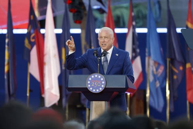 US ambassador to Belgium Bill White and pictured during a celebration of the 250th anniversary of the U.S. Declaration of Independence, organized by the U.S. Embassy at the Jubelpark - Parc du Cinquantenaire park in Brussels on .  NICOLASxMAETERLINCK 179752533