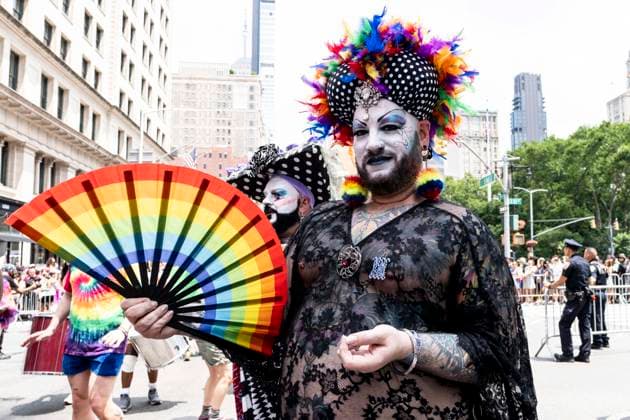 June 28, 2026, New York City, New York, United States: A participant in the New York City (NYC) Pride March on Fifth Avenue in New York City. New York City United States  - ZUMAb161 20260628_aap_b161_012 Copyright: xMichaelxBrochsteinx