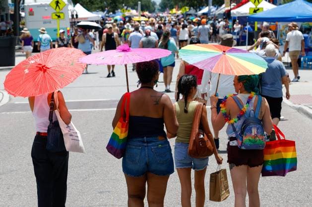 June 28, 2026, St. Petersburg, Florida, USA: People take in the festivities during the St. Pete Pride Grand Central Street Fair at the Grand Central District on Sunday, June 28, 2026, in St. Petersburg. St. Petersburg USA - ZUMAs70_ 20260628_zan_s70_017 Copyright: xJeffereexWoox