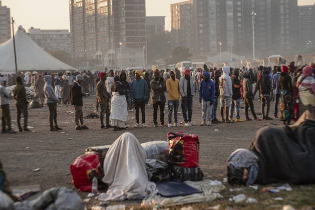 Malawian migrants wait to return home amid anti-foreigner protests in South Africa DURBAN, SOUTH AFRICA - JUNE 28: Malawian migrants wait to be registered by South African immigration officials to return to their home country, amid ongoing anti-foreigner protests and rising security concerns across South Africa, in Durban, South Africa on June 28, 2026. Ihsaan Haffejee Anadolu Durban South Africa. Editorial use only. Please get in touch for any other usage.  Copyright: x2026xAnadoluxIhsaanxHaffejeex