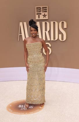 Chanelle Graham arrives on the red carpet for 26th annual BET Awards live telecast at the Peacock Theater in Los Angeles on Sunday, June 28, 2026. The BET Awards honors Black entertainers and other people of color in music, film, sports and philanthropy.  LAP20260628163 GREGxGRUDT