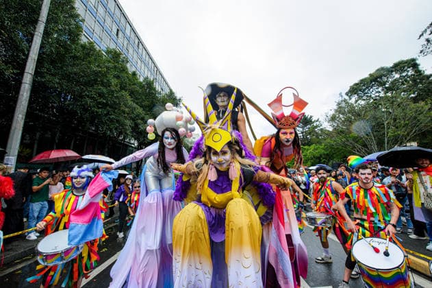June 28, 2026, Bogota, Bogota D.C, Colombia: Demonstrators take part with flags and banners representing different diverse communities during the international pride parade demonstrations in Bogota, Colombia on June 28. Bogota Colombia - ZUMAvp1_ 20260628_zia_vp1_019 Copyright: xSebastianxBarrosx