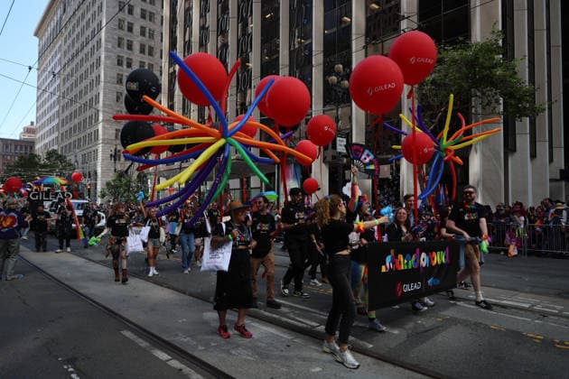 People participate in the LGBT Pride Day march in San Francisco, USA, 28 June 2026. LGBTI Pride Day Celebration in San Francisco !ACHTUNG: NUR REDAKTIONELLE NUTZUNG!  Copyright: xMIGUELxGUTIERREZx AME5494 20260629-55020740340_1