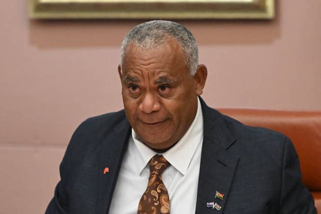 JOTHAM NAPAT AUSTRALIA VISIT, Prime Minister of Vanuatu Jotham Napat delivers remarks on top of the Australia Vanuatu Leaders™ Meeting with Australian Prime Minister Anthony Albanese during a visit to Australia, Parliament House in Canberra, Monday, June 29, 2026. ( NO ARCHIVING CANBERRA AUSTRALIAN CAPITAL TERRITORY AUSTRALIA  Copyright: xLUKASxCOCHx 20260629176895031775