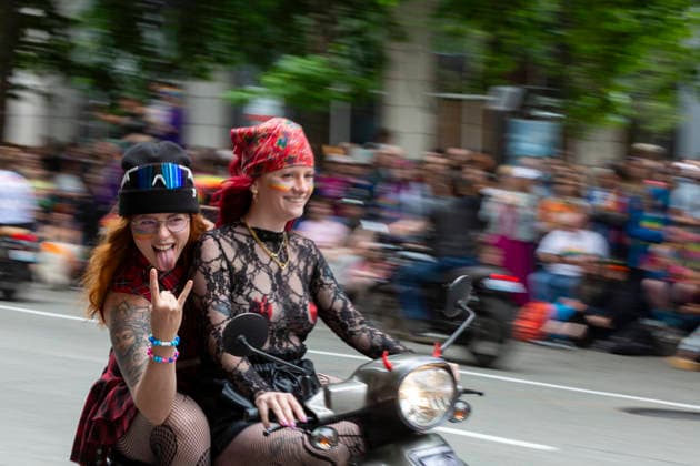 June 28, 2026, Seattle, Washington, USA: Seattle Dykes on Bikes lead the Seattle Pride Parade as is tradition through SeattleÃ¢â‚¬â ¢s Westlake Center on Sunday, June 28, 2026. Seattle USA - ZUMAg235 20260628_zap_g235_001 Copyright: xPaulxChristianxGordonx