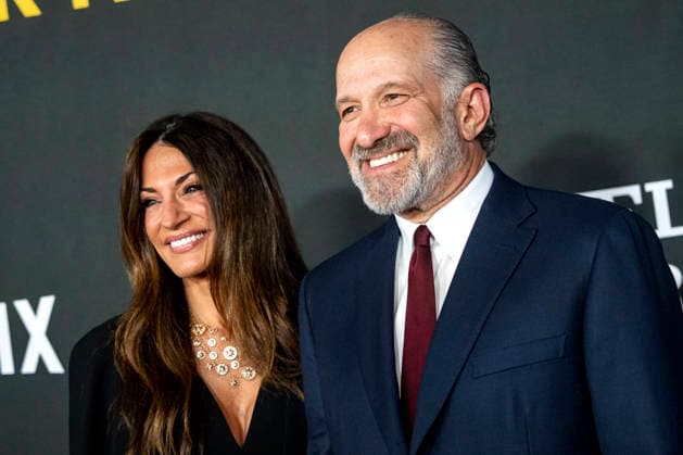 Allison Lutnick and U.S. Secretary of Commerce Howard Lutnick arrive on the red carpet before the 27th Mark Twain Prize for American Humor Award at the Kennedy Center for the Performing Arts in Washington DC on Sunday, June 28, 2026.  WAP20260628327 BONNIExCASH