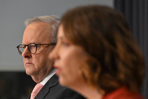 ANTHONY ALBANESE SOCIAL MEDIA BAN, Prime Minister Anthony Albanese and Minister for Communications Anika Wells at a press conference at Parliament House in Canberra, Monday, June 29, 2026. ( NO ARCHIVING CANBERRA AUSTRALIAN CAPITAL TERRITORY AUSTRALIA  Copyright: xMICKxTSIKASx 20260629189915873446