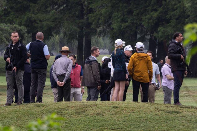 June 28, 2026, Washington, District Of Columbia, USA: United States Secretary of the Interior and Chair, National Energy Council and White House Energy Czar Doug Burgum, and US President Donald J Trump, at East Potomac Golf Links in Washington, DC, US, on Sunday, June 28, 2026. Trump has taken a number of steps to reshape the nation s capital in his second term, including demolishing the White House East Wing to make way for a new ballroom, planning for the construction of a new triumphal arch, pledging to renovate the John F. Kennedy Center for the Performing Arts, and terminating a contract to run a trio of public golf courses in Washington Washington USA - ZUMAs152 20260628_faa_s152_011 Copyright: xTierneyxLxCrossx-xPoolxviaxCNPx