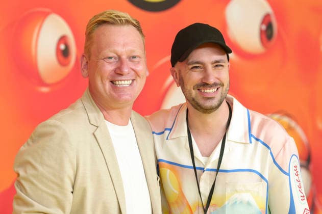 Jens Knossala und Dominik Porschen bei der Premiere des Animationsfilms Minions & Monster Minions & Monsters im Mathäser Filmpalast. München, 28.06.2026 *** Jens Knossala and Dominik Porschen at the premiere of the animated film *Minions Monster Minions Monsters* at the Mathäser Filmpalast in Munich, June 28, 2026 Foto:xN.xKolinzx xFuturexImagex minions_muenchen_6616
