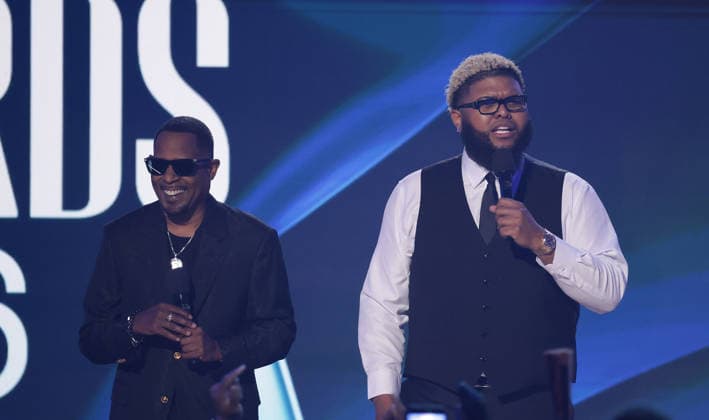 2026 BET Awards - Show Martin Lawrence, Druski speak onstage during the 2026 BET Awards at Peacock Theater on June 28, 2026 in Los Angeles, California. Los Angeles Peacock Theater California United States Copyright: xCraSH imageSPACEx