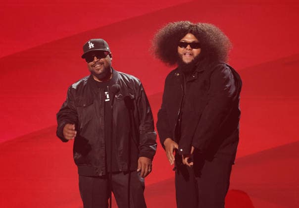 2026 BET Awards - Show Ice Cube, Druski speak onstage during the 2026 BET Awards at Peacock Theater on June 28, 2026 in Los Angeles, California. Los Angeles Peacock Theater California United States Copyright: xCraSH imageSPACEx