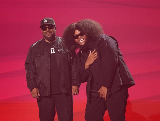 2026 BET Awards - Show Ice Cube, Druski speak onstage during the 2026 BET Awards at Peacock Theater on June 28, 2026 in Los Angeles, California. Los Angeles Peacock Theater California United States Copyright: xCraSH imageSPACEx