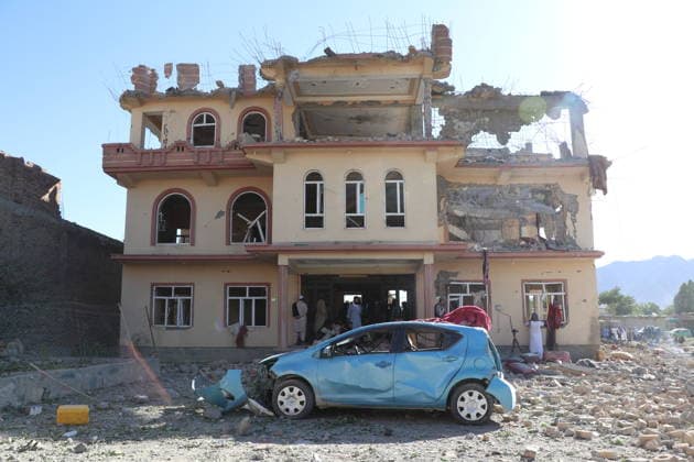 (260629) -- PAKTIA, June 29, 2026 -- A damaged building is pictured after an airstrike in Paktia Province, Afghanistan, June 29, 2026. Afghan government officials said on Monday that Pakistani airstrikes in eastern Afghanistan killed at least 36 people and injured 163 others. Hamdullah Fitrat, deputy spokesperson for the Afghan government, posted on the social media platform X that the strikes occurred on Sunday night in the provinces of Paktia, Paktika and Kunar, all of which share a border with Pakistan. (Photo by Xinhua) (SpotNews) AFGHANISTAN-PAKTIA-PAKISTANI AIRSTRIKES YusufxMangal 