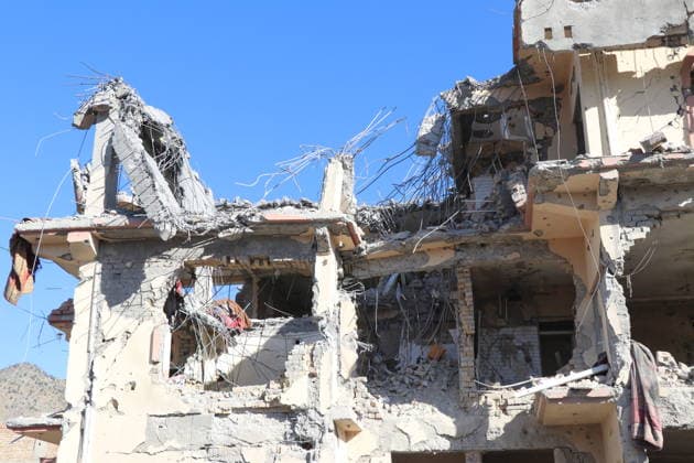 (260629) -- PAKTIA, June 29, 2026 -- A damaged building is pictured after an airstrike in Paktia Province, Afghanistan, June 29, 2026. Afghan government officials said on Monday that Pakistani airstrikes in eastern Afghanistan killed at least 36 people and injured 163 others. Hamdullah Fitrat, deputy spokesperson for the Afghan government, posted on the social media platform X that the strikes occurred on Sunday night in the provinces of Paktia, Paktika and Kunar, all of which share a border with Pakistan. (Photo by Xinhua) (SpotNews) AFGHANISTAN-PAKTIA-PAKISTANI AIRSTRIKES YusufxMangal 