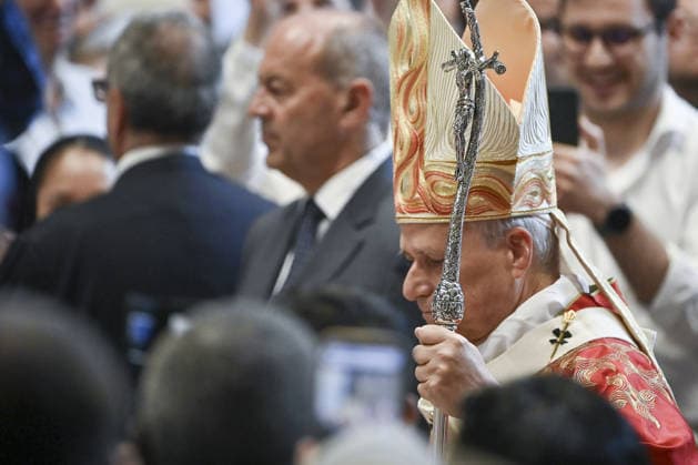 Solemnity of Saints Peter and Paul in Vatican VATICAN CITY, VATICAN, JUNE 29: Pope Leo XIV arrives for a mass on the Solemnity of Saints Peter and Paul, patrons of Rome, in St Peter s basilica at the Vatican, on June 29, 2026. Isabella Bonotto Anadolu Vatican City Vatican. Editorial use only. Please get in touch for any other usage.  Copyright: x2026xAnadoluxIsabellaxBonottox