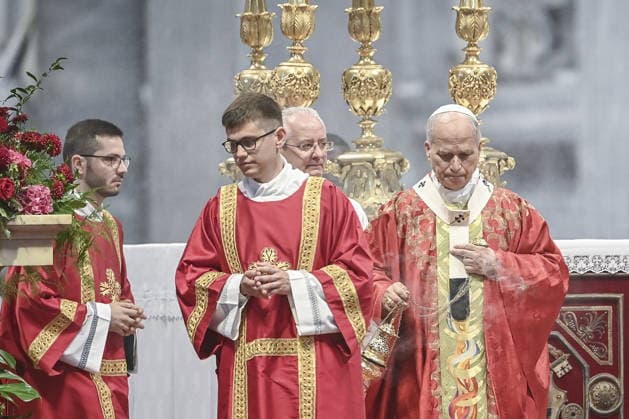 Solemnity of Saints Peter and Paul in Vatican VATICAN CITY, VATICAN, JUNE 29: Pope Leo XIV celebrates a mass on the Solemnity of Saints Peter and Paul, patrons of Rome, in St Peter s basilica at the Vatican, on June 29, 2026. Isabella Bonotto Anadolu Vatican City Vatican. Editorial use only. Please get in touch for any other usage.  Copyright: x2026xAnadoluxIsabellaxBonottox