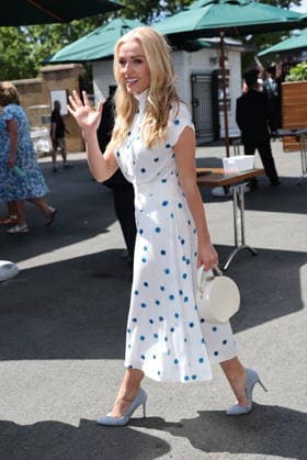 . 29 06 2026. London, United Kingdom. Katherine Jenkins arriving on the opening day of the Wimbledon Tennis Championships in London.  xStephenxLockx xi-Imagesx IIM-26863-0009