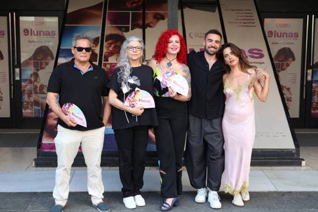 Photo Call for the Film *9 Lunas*: Jorge Sanz, Kiti Mánver, Patricia Ortega, Zack Gómez Rolls, and María León pose at the photo call for the film *9 Lunas* at the Renoir Plaza Espana Cinemas on June 29, 2026, in Madrid, Spain. *9 Lunas* is a feel-good movie about a transgender man who one day discovers he is pregnant. This leads him to challenge his own understanding of his identity, forcing him to confront his ghosts from the past and decide whether to continue with the pregnancy or complete his transition. CELEBRITIES MOVIE ACTORACTORS AND ACTRESSES POSING AT THE CINEMA Ángel Díaz Brin Madrid, Spain  Copyright: xÃngelxDiazxBrinasx 7629710