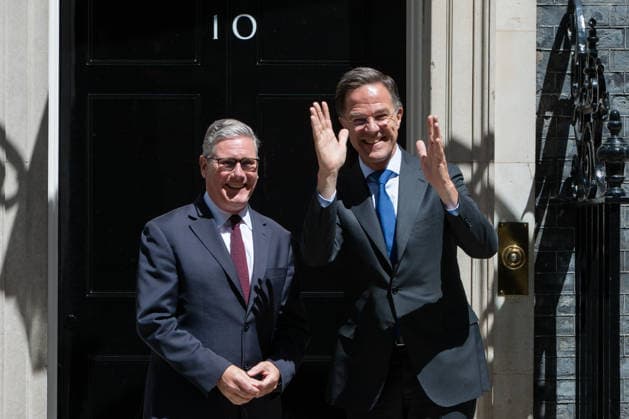 June 29, 2026, London, England, United Kingdom: British Prime Minister KEIR STARMER welcomes NATO Secretary General MARK RUTTE at Downing Street in central London, ahead of talks on defence and security cooperation on 29 June, 2026. London United Kingdom  - ZUMAk172 20260629_zip_k172_003 Copyright: xThomasxKrychx