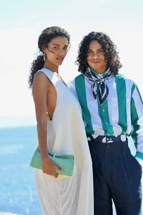 Le Bonheur By Jacquemus Photocall FC Tina Kunakey and Zakari Kunakey attends the Le Bonheur By Jacquemus photocall at Phare de la Pietra, Corsica on June 29, 2026 in L Ile-Rousse, France.. Photo by Franck Castel ABACAPRESS.COM Corsica France  Copyright: xCastelxFranck ABACAx