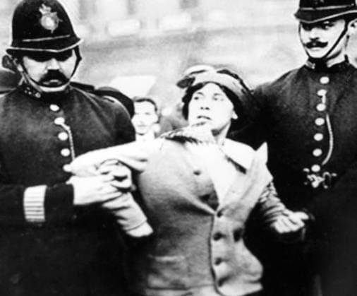 RECORD DATE NOT STATED Photograph of a suffragette being arrested Photograph of a suffragette being arrested in Britain. A suffragette was a member of militant women s organisations in the early 20th century who, under the banner Votes for Women , fought for the right to vote in public elections, known as women s suffrage. Editorial use only. All other uses to be cleared with the copyright owner (World History Archive), in advance., WHA_132_0004.jpg, Suffragette; arrest; Britain; women s rights; voting rights; early 20th century; militant; protest; activism; historical; female empowerment; gender equality; political movement; suffrage movement; women s suffrage; feminist; demonstration; civil disobedience; social change; equality; empowerm Copyright: xx