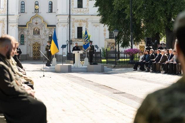 Ukrainian President Volodymyr Zelenskyy participates in events commemorating Ukrainian Constitution Day, observed annually on June 28, to mark the adoption of the country s constitution in 1996 Ukrainian President Volodymyr Zelenskyy participates in events commemorating Ukrainian Constitution Day, observed annually on June 28, to mark the adoption of the country s constitution in 1996, in Kyiv, Ukraine, June 28, 2026. Photo by PRESIDENT OF UKRAINE apaimages Ukraine Ukraine Ukraine 280626_Ukraine_UPO_00(31).jpeg Copyright: xapaimagesxPRESIDENTxOFxUKRAINEx xapaimagesx