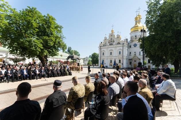 Ukrainian President Volodymyr Zelenskyy participates in events commemorating Ukrainian Constitution Day, observed annually on June 28, to mark the adoption of the country s constitution in 1996 Ukrainian President Volodymyr Zelenskyy participates in events commemorating Ukrainian Constitution Day, observed annually on June 28, to mark the adoption of the country s constitution in 1996, in Kyiv, Ukraine, June 28, 2026. Photo by PRESIDENT OF UKRAINE apaimages Ukraine Ukraine Ukraine 280626_Ukraine_UPO_00(19).jpeg Copyright: xapaimagesxPRESIDENTxOFxUKRAINEx xapaimagesx