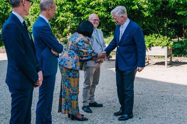 King Philippe - Filip of Belgium arrives for a royal visit for the celebration of the 100th Anniversary of Virunga National Park at the Meise Botanical Garden, on Monday 29 June 2026.  EMILExWINDAL 179902864