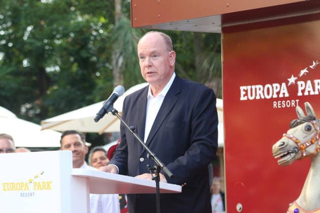 Im Bild: Fürst Albert II. von Monaco. Fürst Albert II. von Monaco und seine Familie, darunter Fürstin Charlene sowie die Kinder Prinz Jacques und Prinzessin Gabriella, weihten am 29. Juni 2026 den 18. europäischen Themenbereich Monaco im Europa Park in Rust ein. Begleitet wurden sie von Prinzessin StÃ phanie und Parkinhaber Roland Mack. *** Pictured: Prince Albert II of Monaco Prince Albert II of Monaco and his family, including Princess Charlene and their children, Prince Jacques and Princess Gabriella, inaugurated the 18 European-themed area Monaco at Europa-Park in Rust on June 29, 2026. They were accompanied by Princess Stéphanie and park owner Roland Mack. Copyright: xAgenturxMatthiasxWehnertx xM.xGränzdörferx