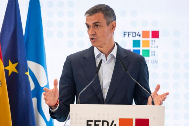 June 29, 2026, Madrid, Spain: Prime Minister, Pedro Sanchez speaks during the official opening of the new UN World Tourism Organisation headquarters at the Madrid Conference Centre. Madrid Spain - ZUMAs197 20260629_aaa_s197_120 Copyright: xAtilanoxGarciax