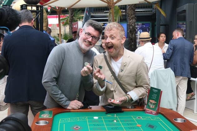 Paul Reeves und Ross Antony bei der Einweihung des Monaco-Bereichs im Europa-Park. Rust, 29.06.2026. *** Paul Reeves and Ross Antony at the grand opening of the Monaco area at Europa-Park Rust, June 29, 2026 Copyright: xAgenturxMatthiasxWehnertx xM.xGränzdörferx