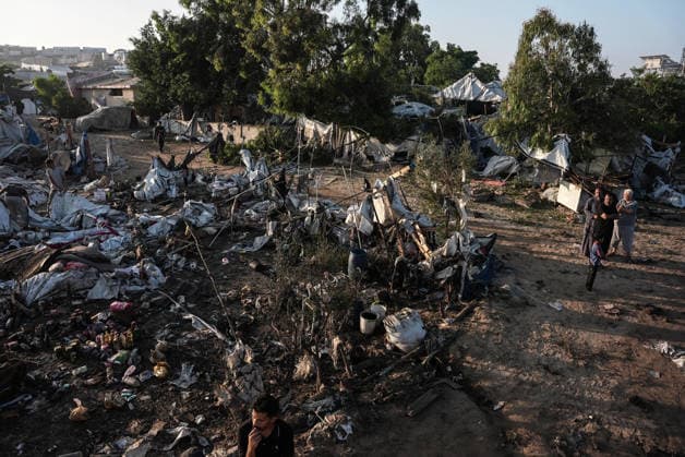 Israeli strike on Khan Yunis despite ceasefire leaves widespread destruction KHAN YUNIS, GAZA STRIP, PALESTINE - JUNE 30: A view of widespread destruction following an Israeli strike on tents sheltering displaced Palestinians in the Al-Mawasi area west of Khan Yunis in the southern Gaza Strip, Palestine on June 30, 2026. Israeli army carried out the attack despite the ceasefire, causing extensive damage in the area. Mahmoud Bassam Anadolu Khan Yunis Gaza. Editorial use only. Please get in touch for any other usage.  Copyright: x2026xAnadoluxMahmoudxBassamx