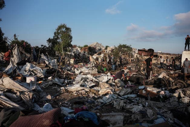 Israeli strike on Khan Yunis despite ceasefire leaves widespread destruction KHAN YUNIS, GAZA STRIP, PALESTINE - JUNE 30: A view of widespread destruction following an Israeli strike on tents sheltering displaced Palestinians in the Al-Mawasi area west of Khan Yunis in the southern Gaza Strip, Palestine on June 30, 2026. Israeli army carried out the attack despite the ceasefire, causing extensive damage in the area. Mahmoud Bassam Anadolu Khan Yunis Gaza. Editorial use only. Please get in touch for any other usage.  Copyright: x2026xAnadoluxMahmoudxBassamx
