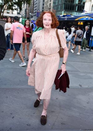 Outside arrivals for New York Fashion Show Spring Summer Marc Jacobs Featuring: Grace Coddington Where: New York, United States When: 29 Jun 2026 Credit: Darla Khazei INSTARimages EDITORIAL USE ONLY. NOT FOR USE BY NEWSPAPERS BASED IN THE UK. Copyright: xx instar55818443