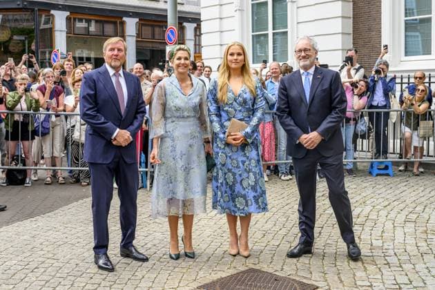 Den Haag, The Netherlands, 2026-06-30 10:38:04 THE HAGUE, 30-06-2026, Kneuterdijk Palace. King Willem Alexander, Queen Maxima, Princess Amalia, and Prime Minister Jetten are attending the extraordinary meeting of the Council of State on the occasion of Thom de Graaf s farewell as Vice-President. Minister Pieter Heerma of the Interior and Kingdom Relations and State Secretary Claudia van Bruggen of Justice and Security are also attending the meeting. The meeting is taking place in the Council of State building at Kneuterdijk Palace in The Hague. PHOTO: NLBeeld Patrick van Emst Credit: NL Beeld Patrick van Emst  Copyright: xx x