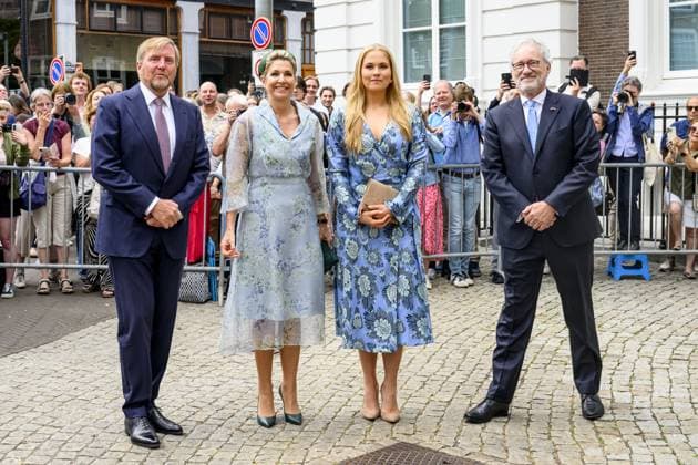 Den Haag, The Netherlands, 2026-06-30 10:38:04 THE HAGUE, 30-06-2026, Kneuterdijk Palace. King Willem Alexander, Queen Maxima, Princess Amalia, and Prime Minister Jetten are attending the extraordinary meeting of the Council of State on the occasion of Thom de Graaf s farewell as Vice-President. Minister Pieter Heerma of the Interior and Kingdom Relations and State Secretary Claudia van Bruggen of Justice and Security are also attending the meeting. The meeting is taking place in the Council of State building at Kneuterdijk Palace in The Hague. PHOTO: NLBeeld Patrick van Emst Credit: NL Beeld Patrick van Emst  Copyright: xx x