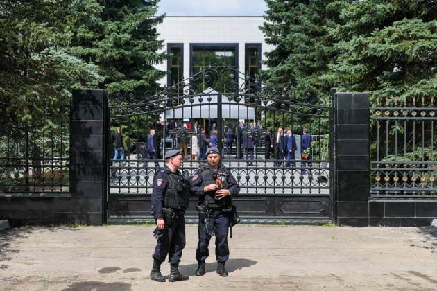 30.06.2026. Russia. Moscow. At the farewell ceremony with the former Minister of Defense, Special Presidential Envoy Sergei Ivanov at the Central Clinical Hospital (CCB) in Moscow. Alexey Belkin NEWS.ru BelkinxAlexey