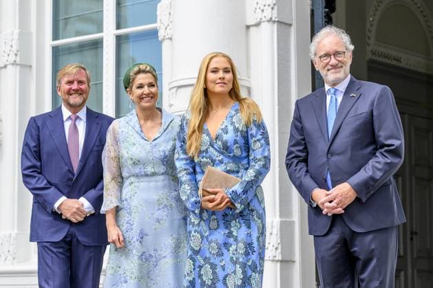 Den Haag, The Netherlands, 2026-06-30 10:37:36 THE HAGUE, 30-06-2026, Kneuterdijk Palace. King Willem Alexander, Queen Maxima, Princess Amalia, and Prime Minister Jetten are attending the extraordinary meeting of the Council of State on the occasion of Thom de Graaf s farewell as Vice-President. Minister Pieter Heerma of the Interior and Kingdom Relations and State Secretary Claudia van Bruggen of Justice and Security are also attending the meeting. The meeting is taking place in the Council of State building at Kneuterdijk Palace in The Hague. PHOTO: NLBeeld Patrick van Emst Credit: NL Beeld Patrick van Emst  Copyright: xx x