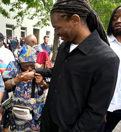 Inauguration of Patrice Lumumba Square in Liège LIEGE, BELGIUM - JUNE 30 : Yvan Lumumba (Patrice Lumumba s grandson) pictured during the Inauguration of Patrice Lumumba Square in the Saint-Léonard district of Liège, attended by local authorities and representatives of Patrice Lumumba s family on June 30, 2026 in Liege, Belgium, 30 06 2026 Liege Belgium  Copyright: xDidierxLebrunx