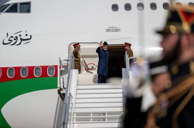 The Sultan of Oman, Haitham bin Tariq, departed Paris at the conclusion of a visit to France, heading to the United Kingdom for a private visit The Sultan of Oman, Haitham bin Tariq, departed Paris at the conclusion of a visit to France, heading to the United Kingdom for a private visit, in Paris, France, on June 30, 2026. Photo by Sultan of Oman Press Office APA Images Muscat Muscat Oman 300626_France_OPO_00(5) Copyright: xapaimagesxSultanxofxOmanxPressxOffice xAPAxImagesx
